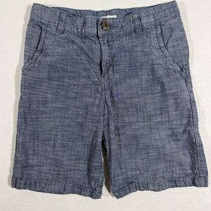 Cat & Jack Boys’ Blue Chambray Adjustable Waist Shorts Size 12 Linen Like EUC
